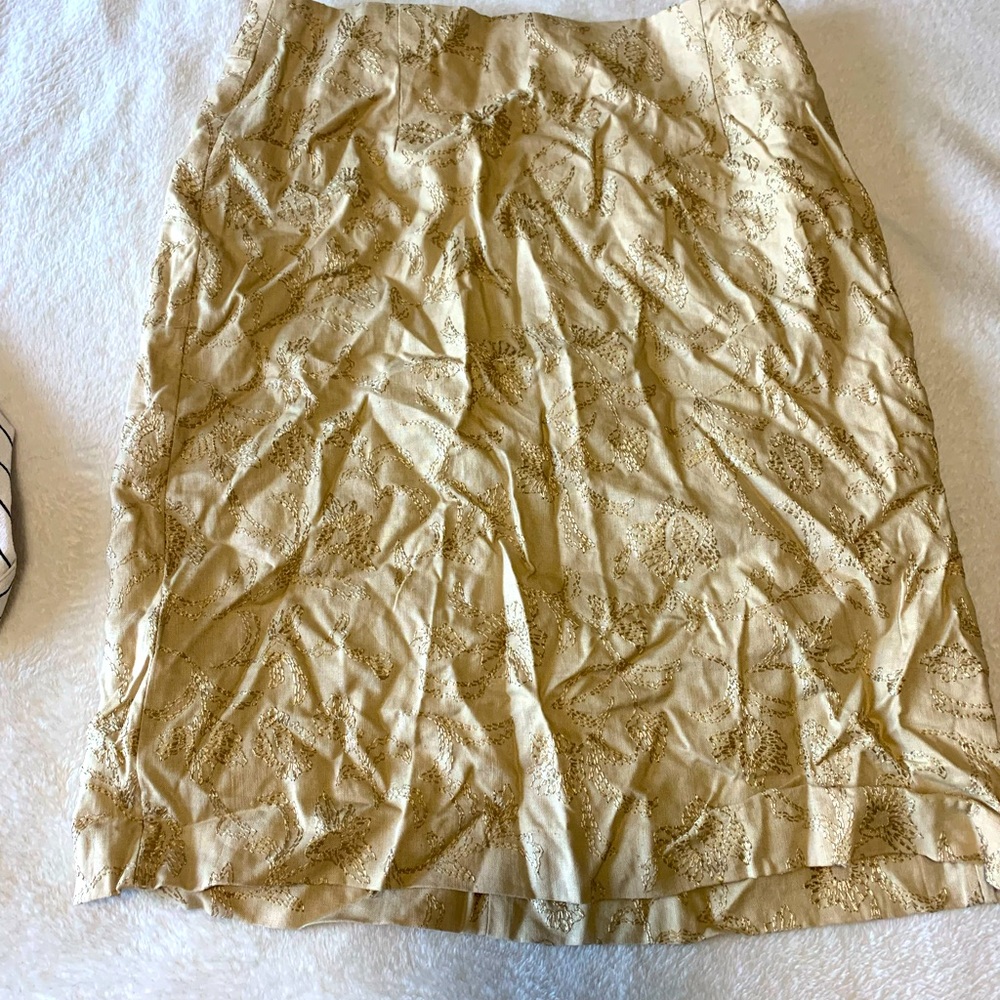 Linen high waist skirt